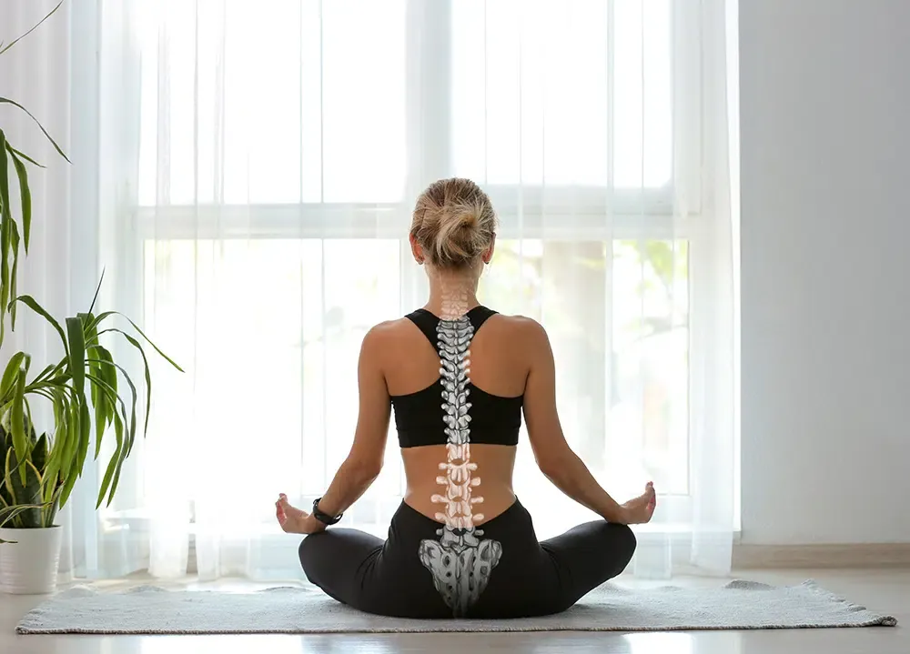 Spinal decompression table in a bright treatment room